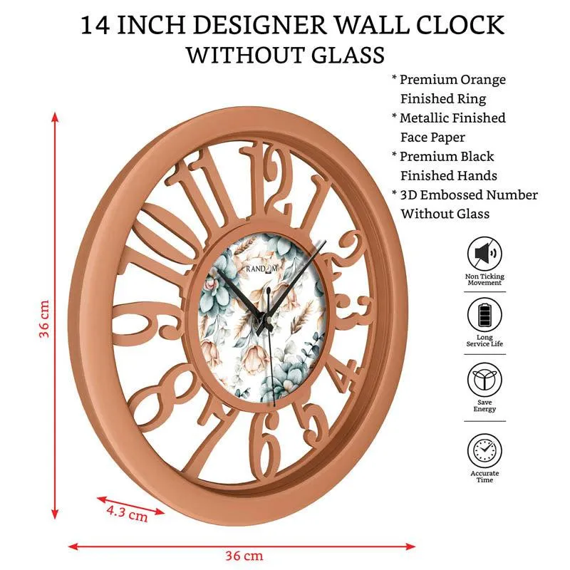Midge Peach Wall Clock media 4