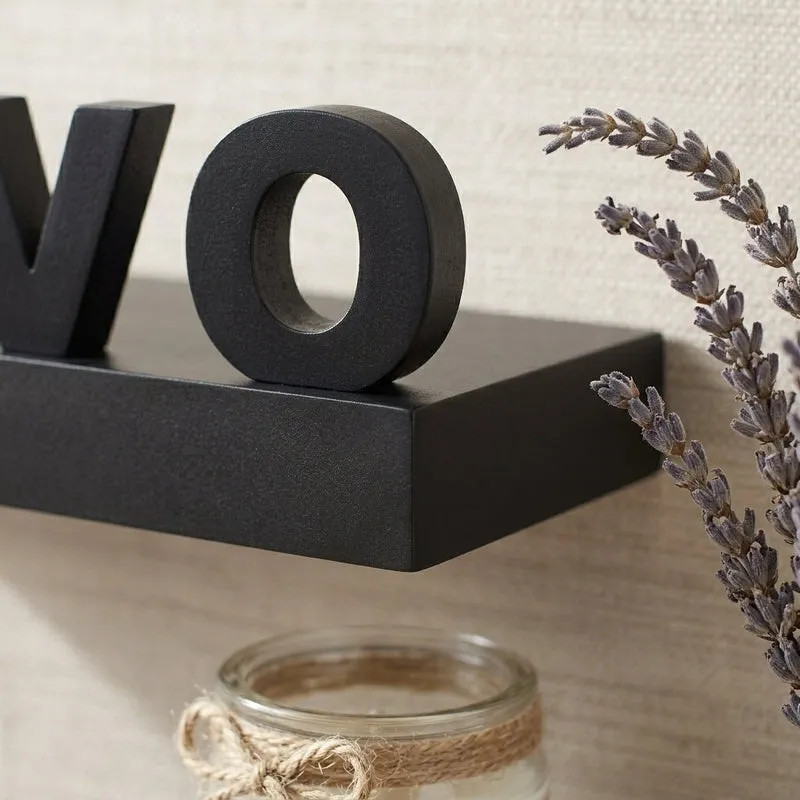 Live Love Laugh Wall Shelf - Black media 3