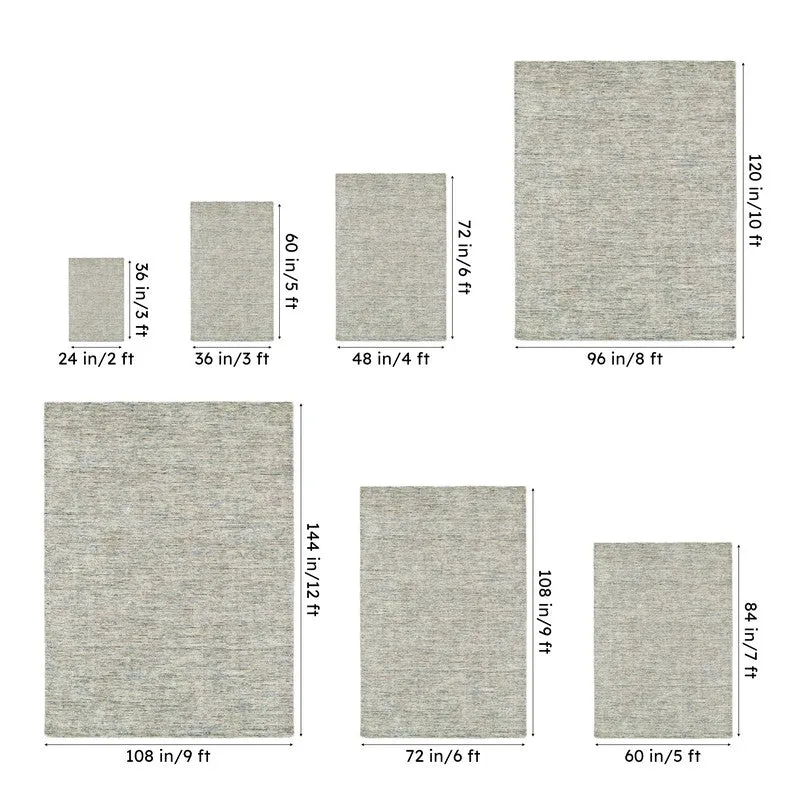 Thread Tale Hand Woven Wool Rug - Silver media 14