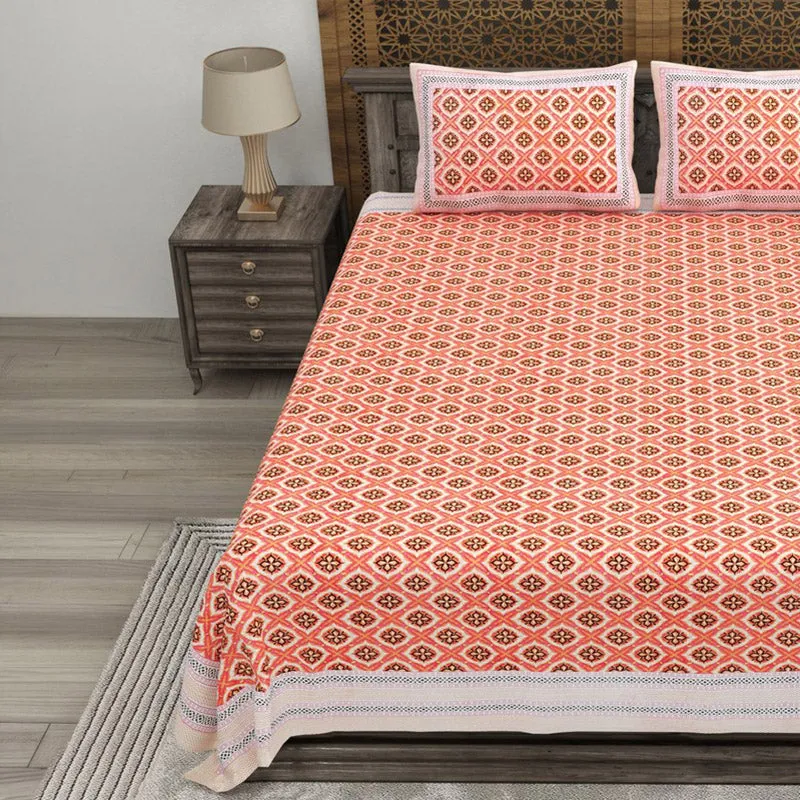 Formy Cotton Bedsheet (Rust) - 240 TC media 3