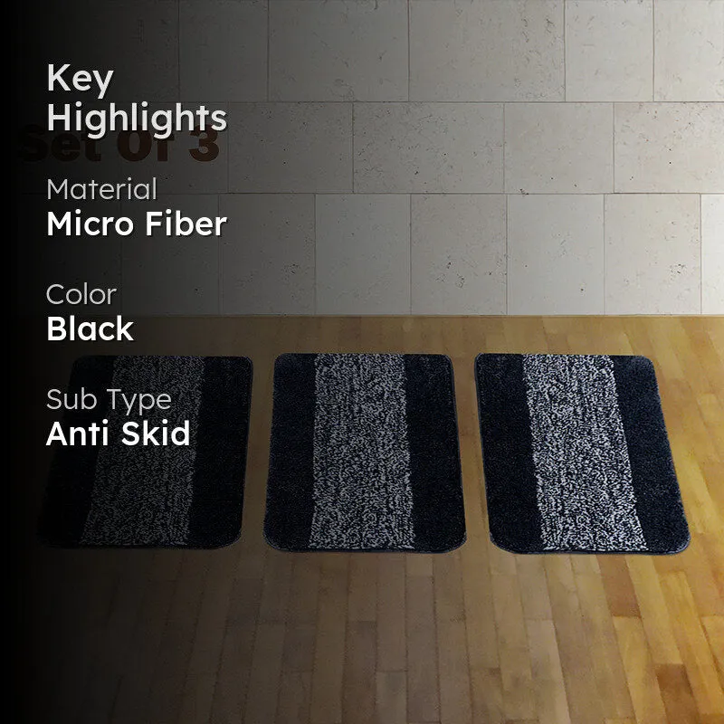 Marvis Anti Skid Bath Mat (Dark Grey) - Set Of Three media 2