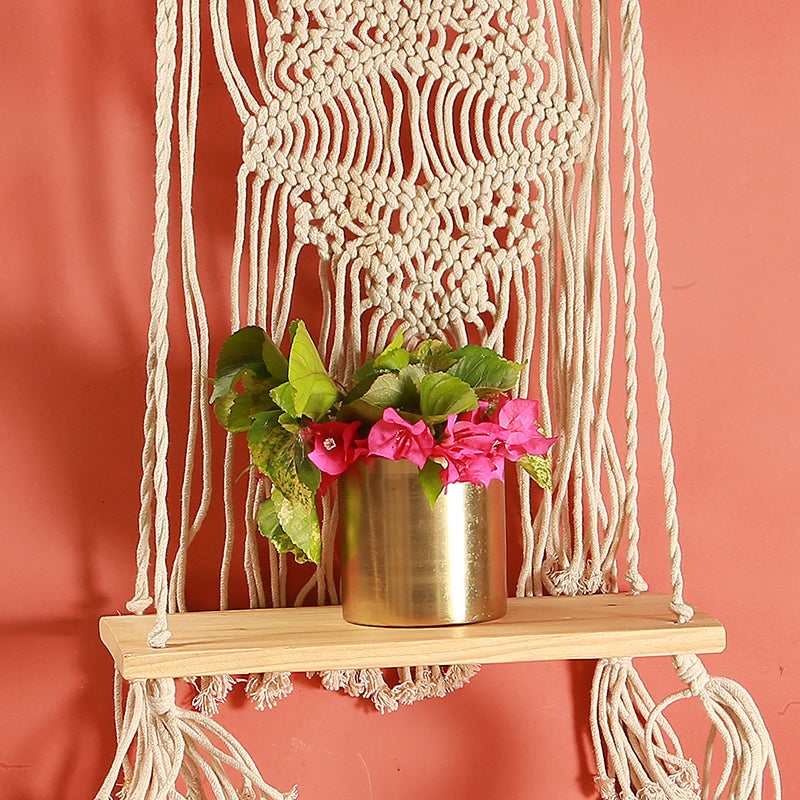 Knot Drift Macrame Wall Shelf media 3