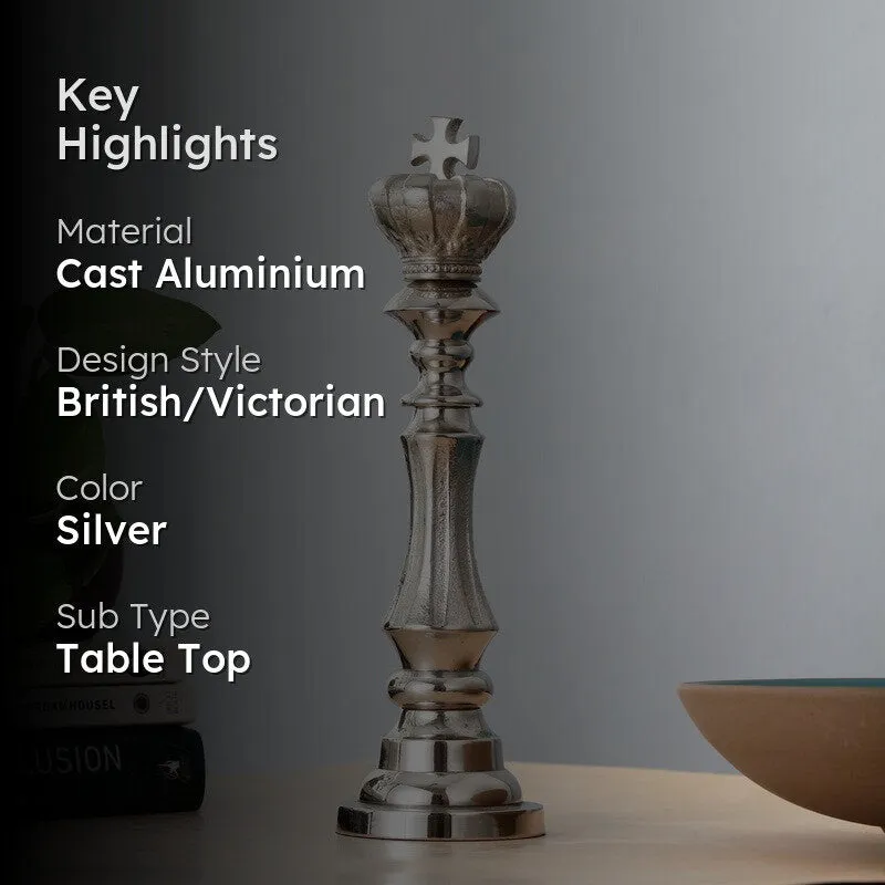 Victoris King Chess Piece -Silver media 2