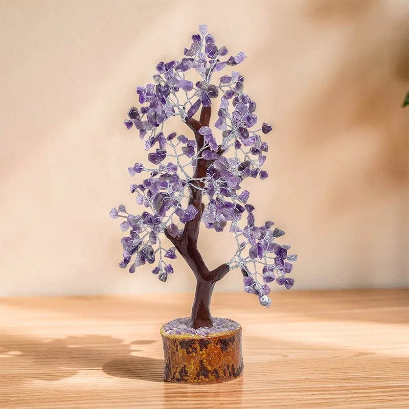 Agate Wish Tree Handcrafted Showpiece - Purple media 6