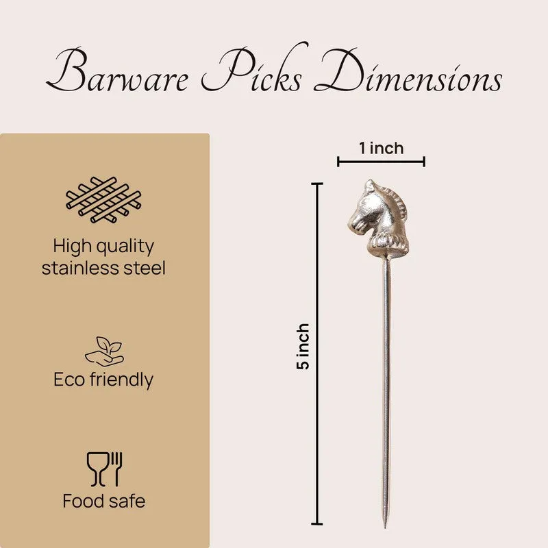 Garnish Needle Stainless Steel Cocktail Pick - Silv media 8