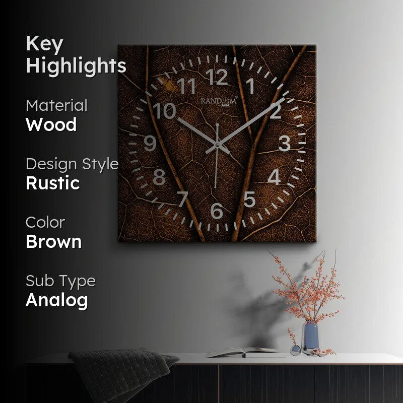 Airox Analog Wall Clock - Brown media 2