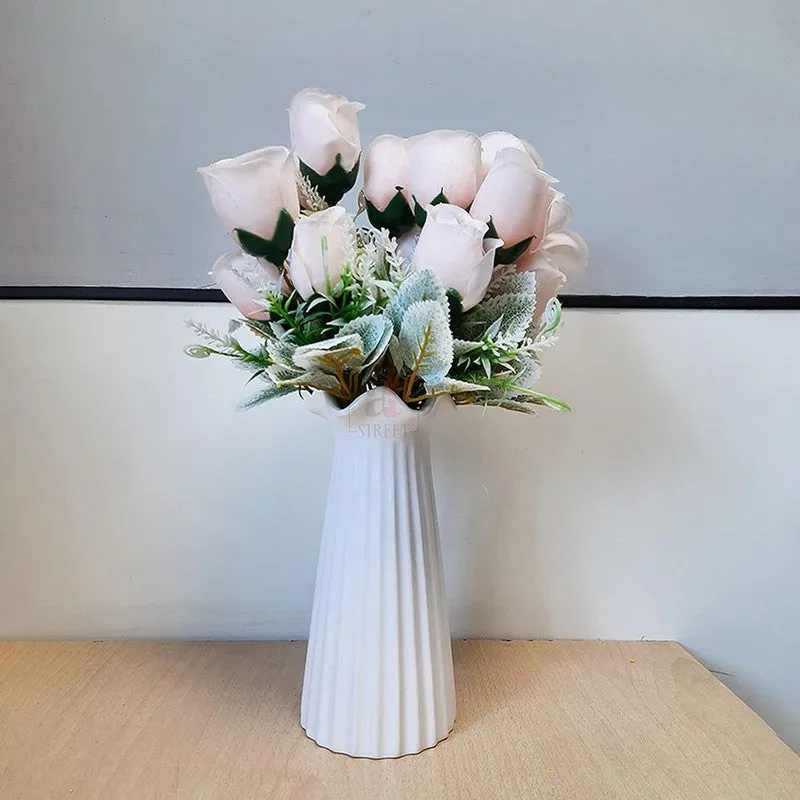 Rosebush Artificial Flower - Blush Pink media 3