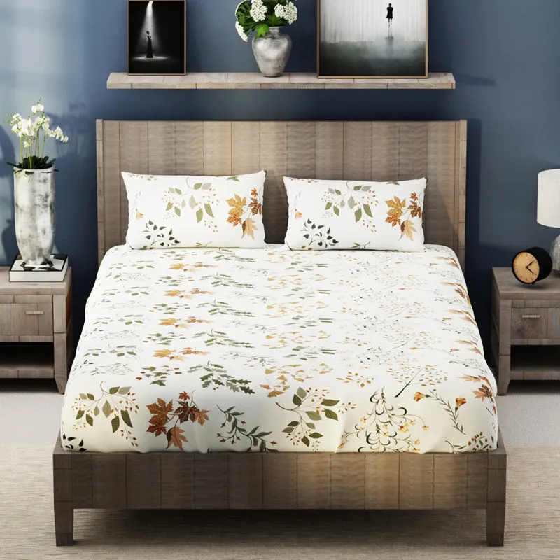 Petite Flora Microfiber Bedsheet - 140 GSM media 1