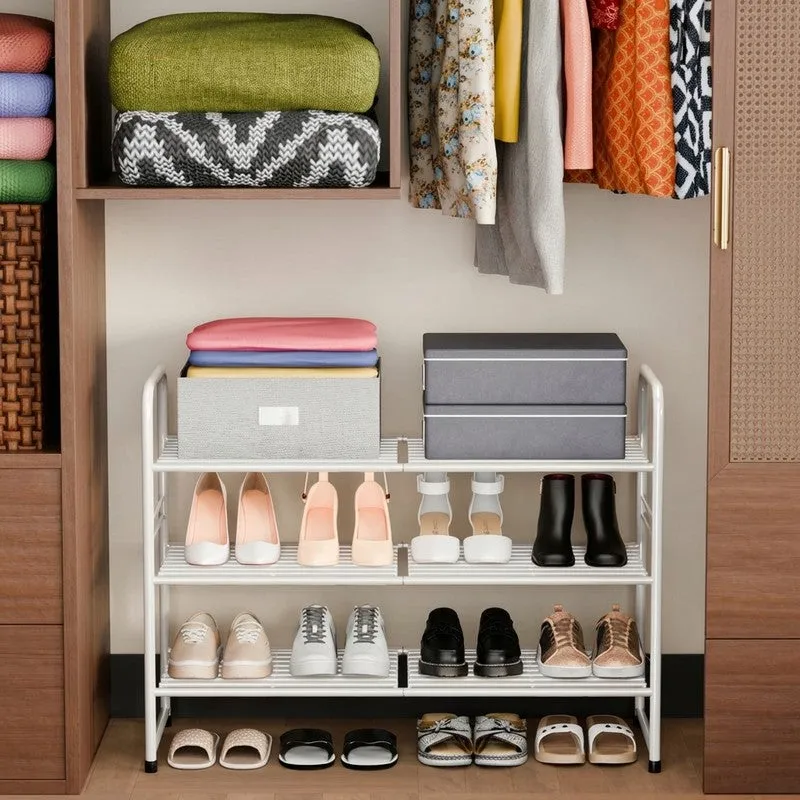Neat Metal Shoe Rack - White media 3