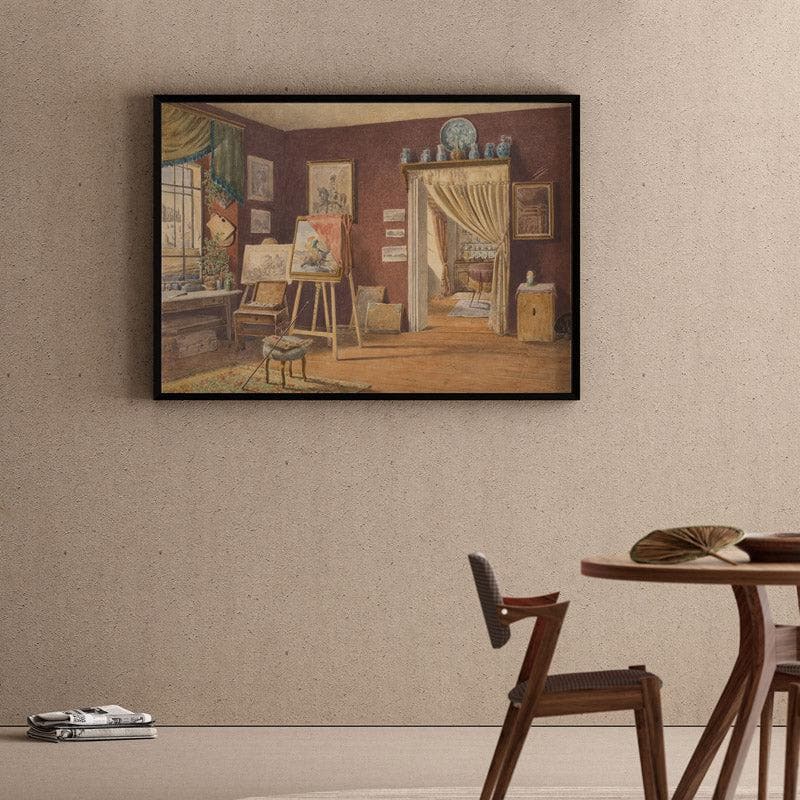 Artist's Atelier Canvas Wall Painting - Black Frame