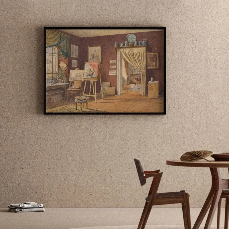 Artist's Atelier Canvas Wall Painting - Black Frame media 1