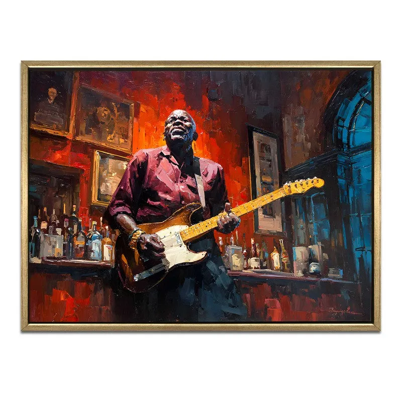 Jazzfire Canvas Wall Painting With Frame media 3