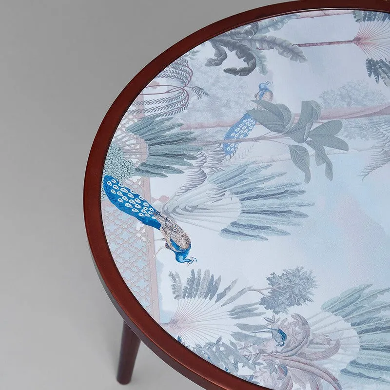 India Circus Wood Blooming Round Side Table media 6