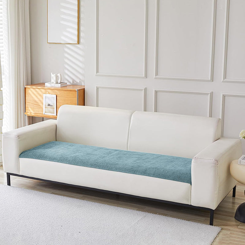 Herringbone Chenille Sofa Mat - Blue media 4