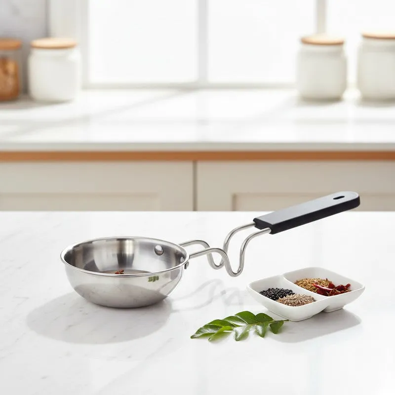 Premium Stainless Steel Tadka Pan with Triply Construction media 1