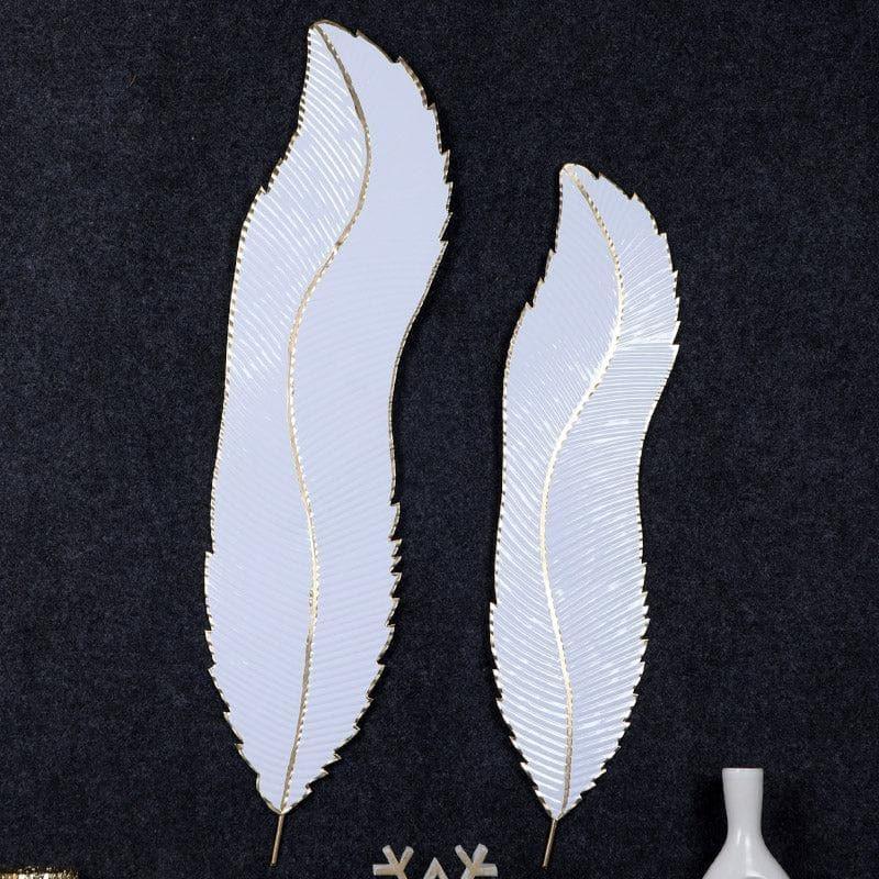 Arboreal Feather Iron Wall Accent - Set Of Two