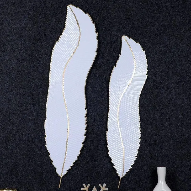 Arboreal Feather Iron Wall Accent - Set Of Two media 1