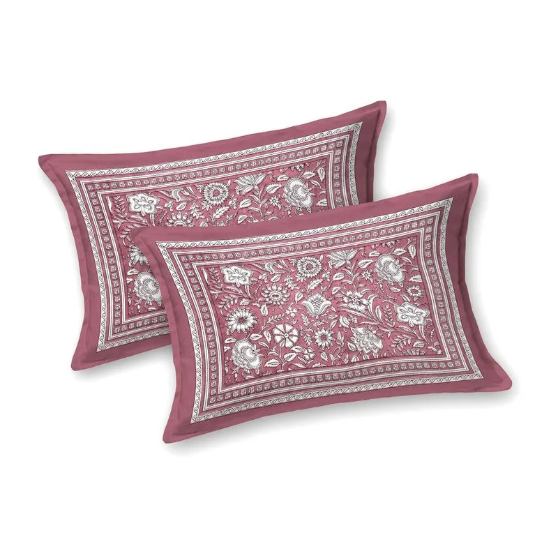 Patterny Cotton Bedsheet (Maroon) - 240 TC media 4