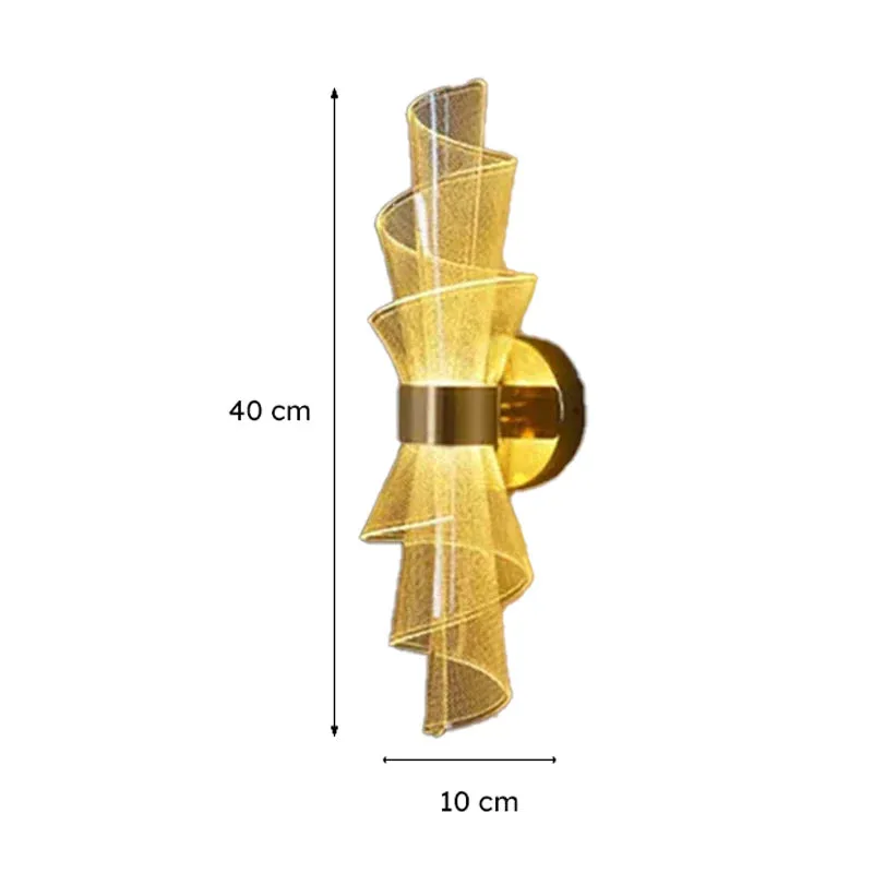 Scroll Lustra Acrylic & Metal Wall Lamp media 8