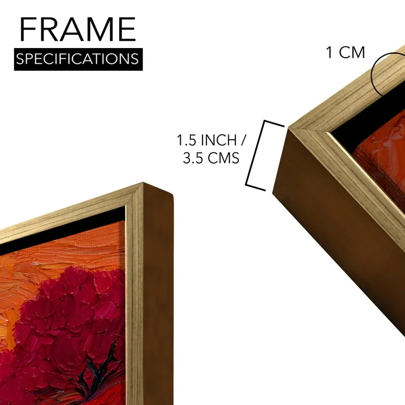 Autumn Reverie Canvas Wall Painting With Frame media 8