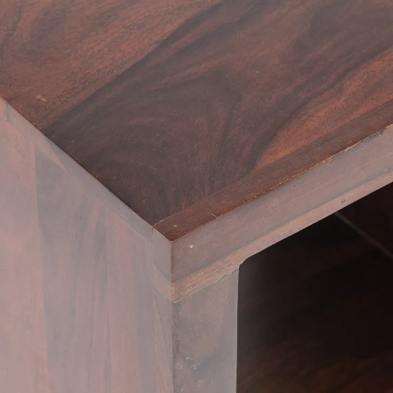 Pverox Sheesham Wooden Side & Bedside Table - Brown media 6
