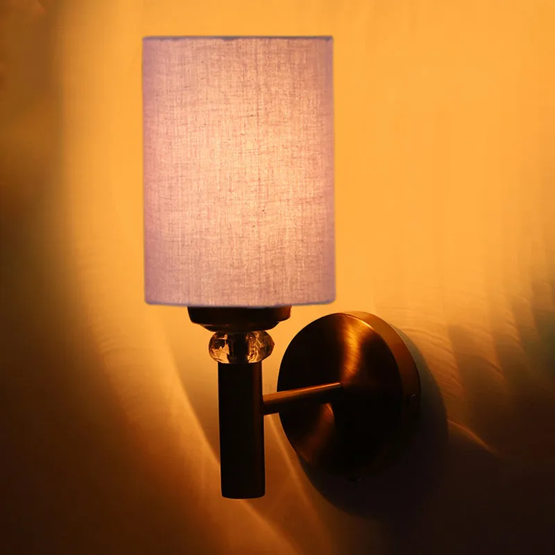 Sienna Steel & Cotton Wall Lamp - Beige media 5