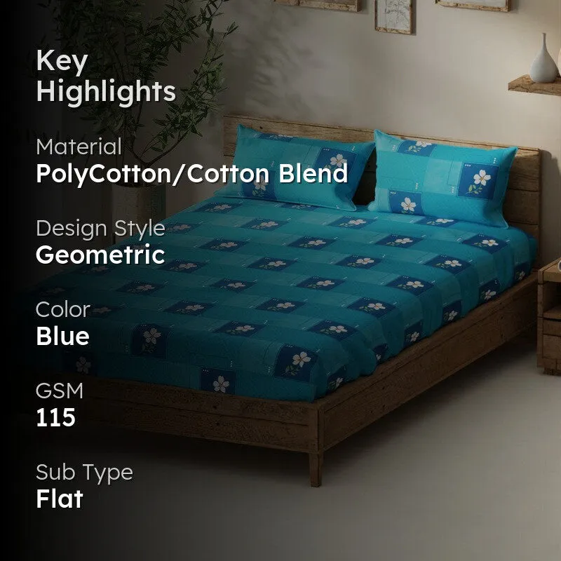 Ruvin Bedsheet (Blue) - 115 GSM media 2