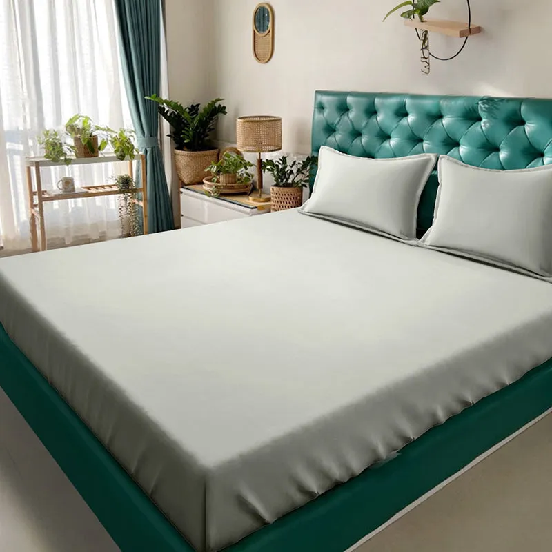 Ress Fitted Bedsheet (Sage) - 180 GSM media 1