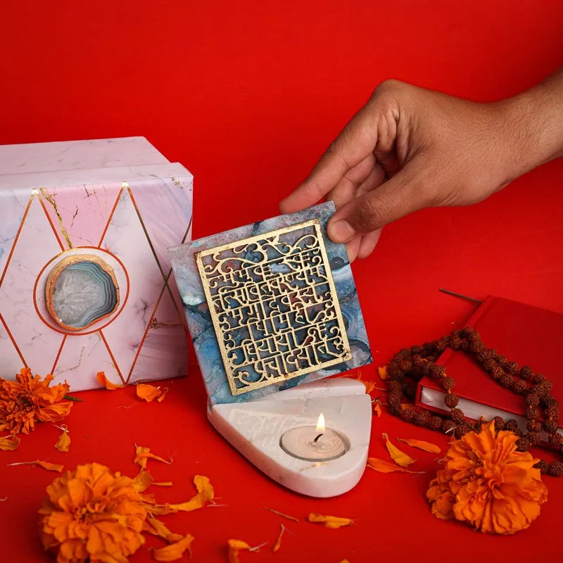 Gaytri Mantra Agate TeaLight Holder media 4