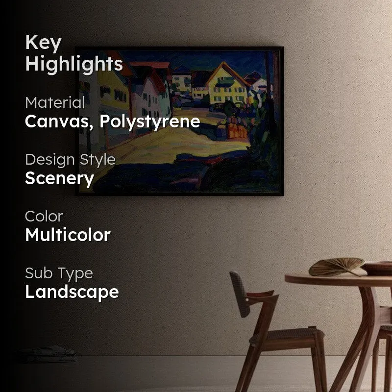 Burggrabenstrasse Canvas Wall Painting - Black Frame media 2