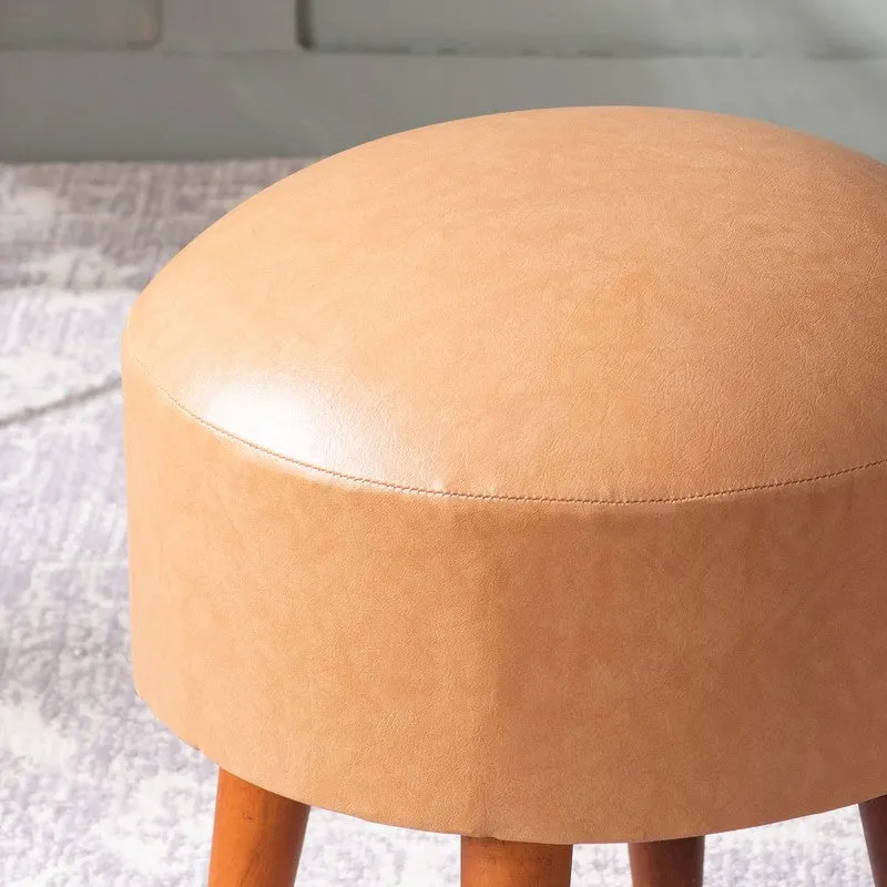 Urban Round Pouf Ottoman (Brown) - Set Of Two media 6