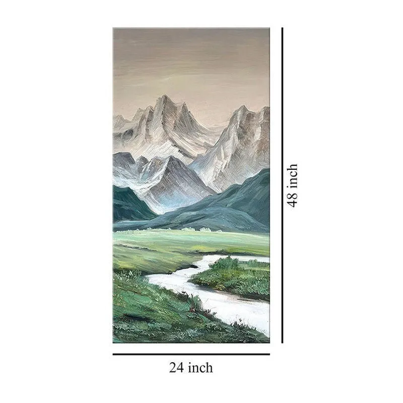 Hillside Stream Poly Canvas Wall Painting media 8