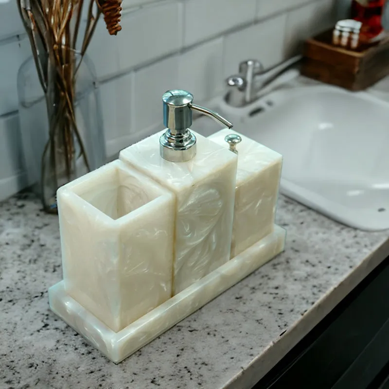 Svela Resin Bathroom Set (Ivory) - Four Piece Set media 8
