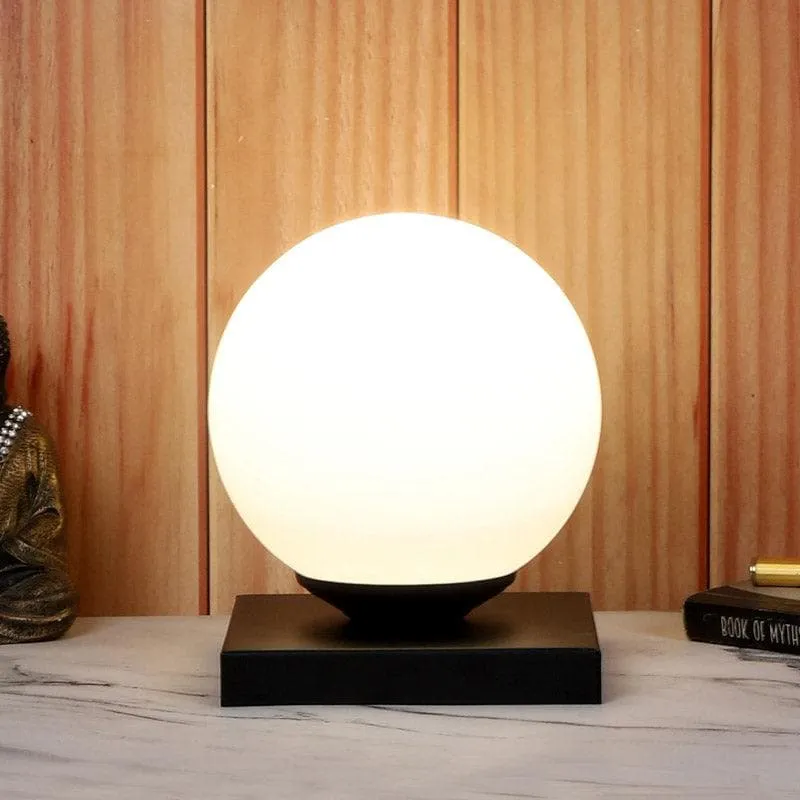 Togo Milla Moon LED Glass Table Lamp - White,Black media 1