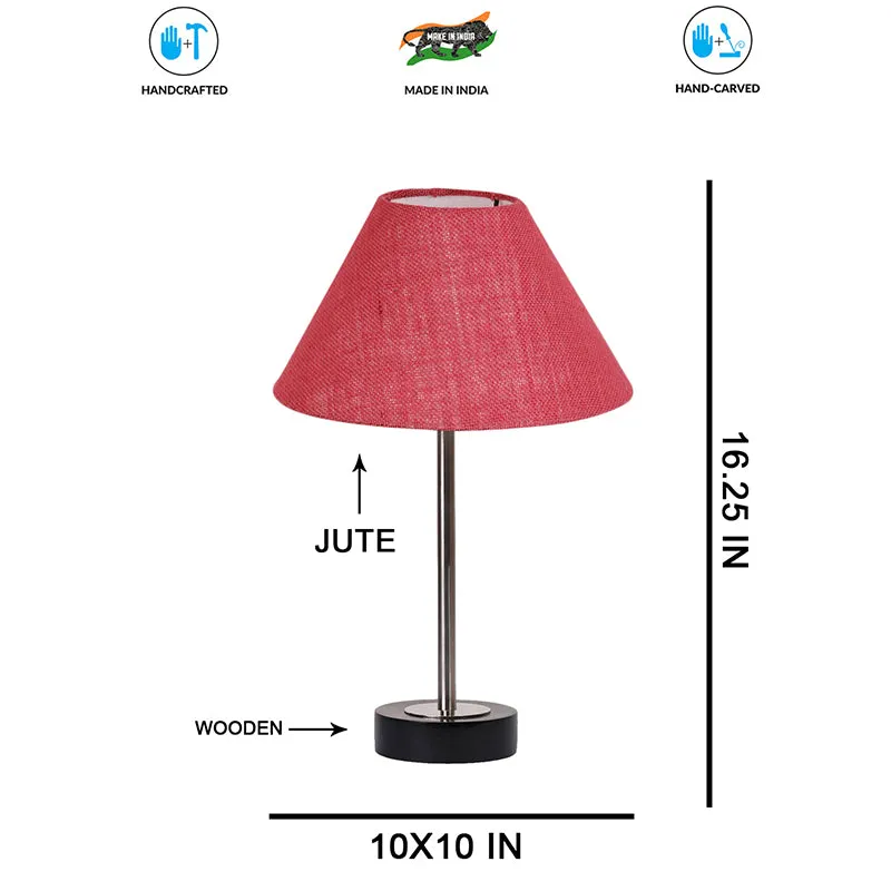 Sienna II Rodin Wooden Table Lamp - Pink,Silver,Black media 7