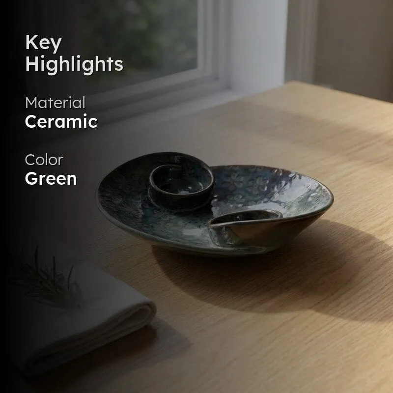 Ceramic Double Dip Spiral Platter media 2