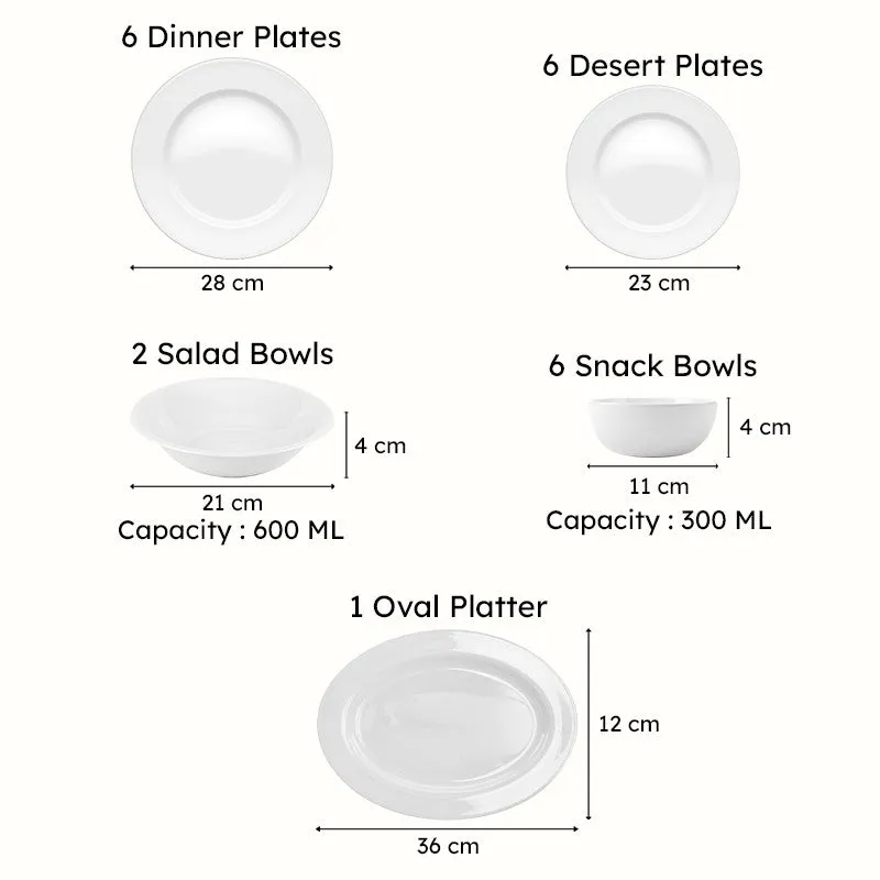 Verona 24k Gold Brushed Bone China Dinner Set - 21 Piece Set media 7