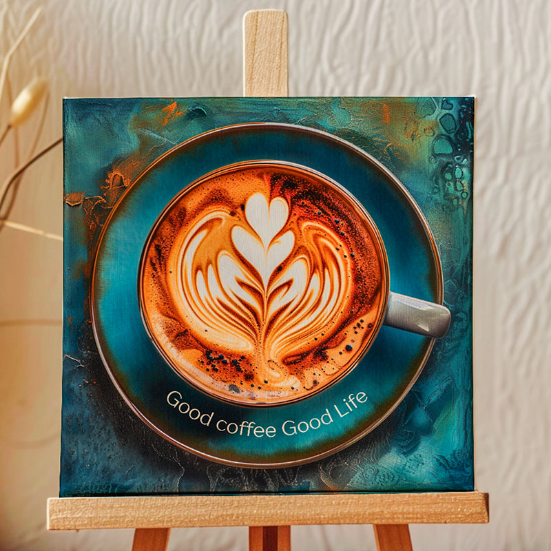 Latte Art Canvas Showpiece