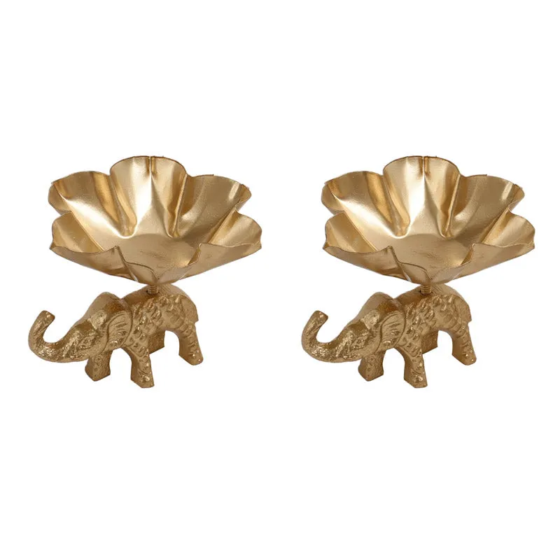 Gol Gajendra Tealight Candle Holder - Set Of Two media 5