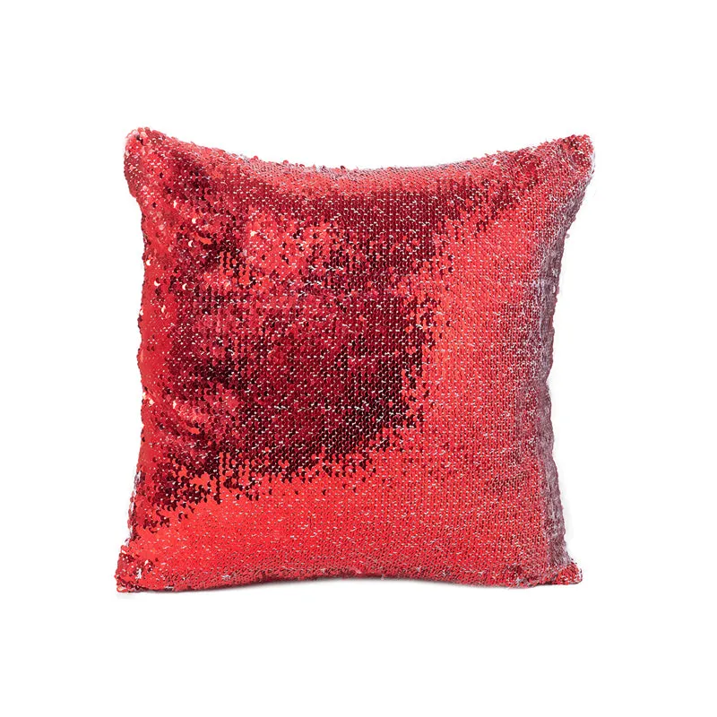 Lisha Sequin Cushion Cover (Red & White) - Set Of Two media 7