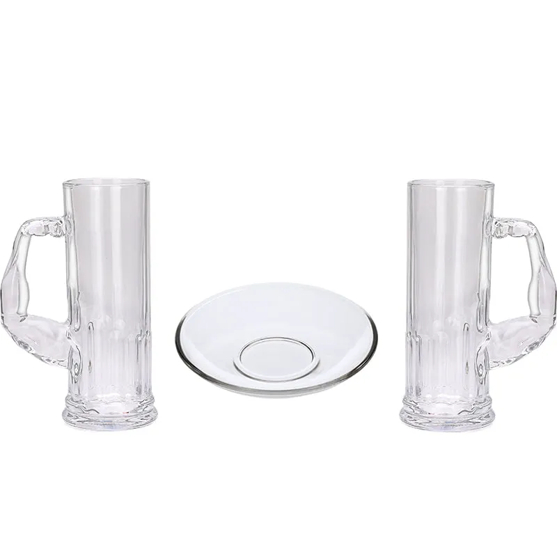 Logam (600 ML) Beer Glass & Snack Plate Combo - Three Piece Set media 4