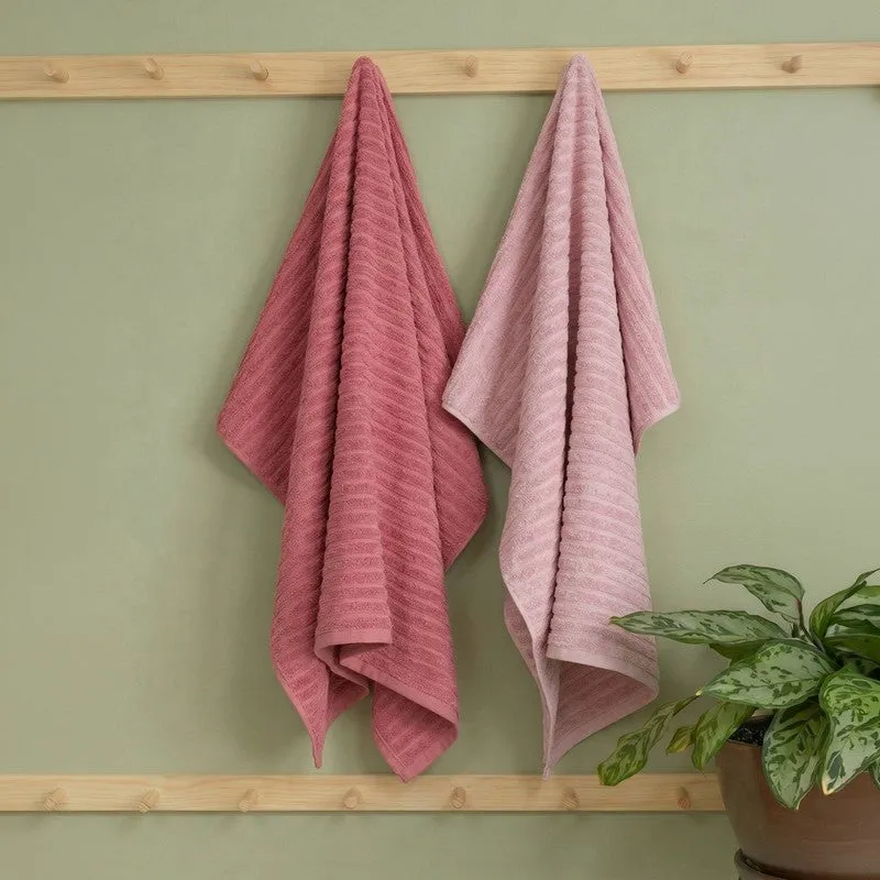 Monte Carlo Dry Lush Pure Cotton Towel Sets (Pink) - Set of Four media 1