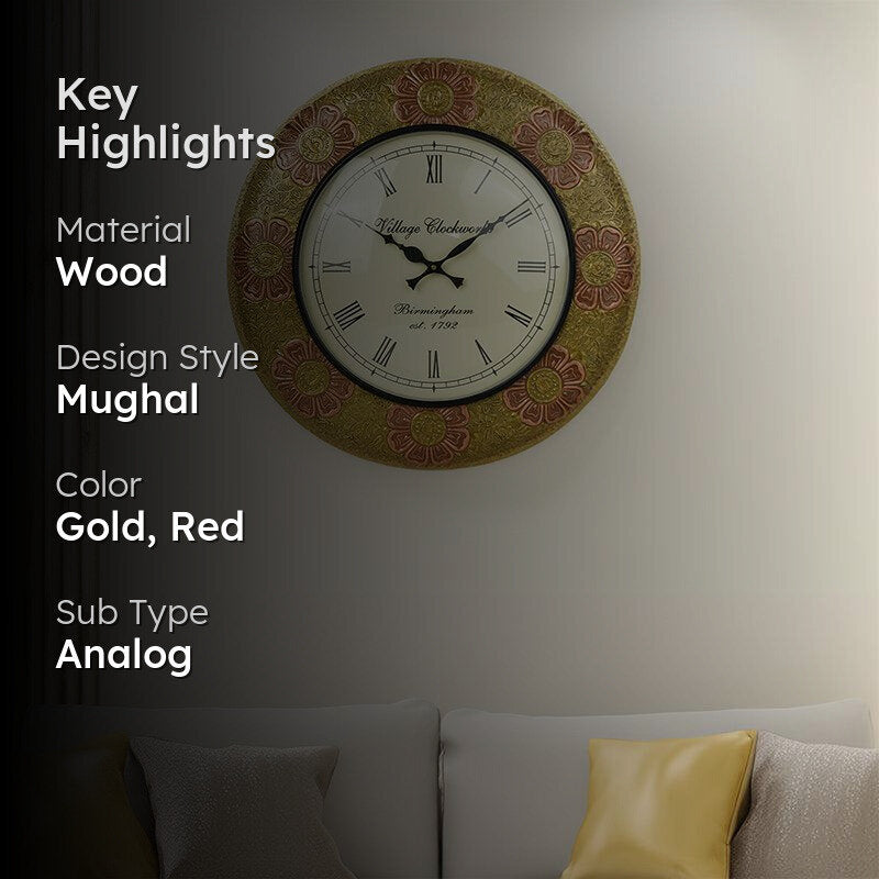 Denera Floral Wall Clock media 2