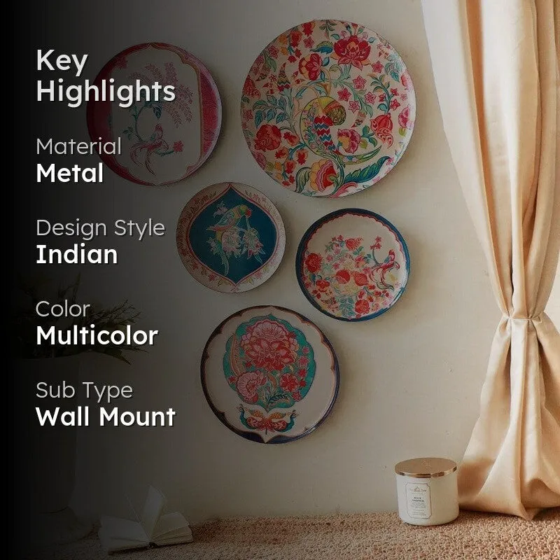 Paradise Birds Metal Wall Plate - Set Of Five media 2