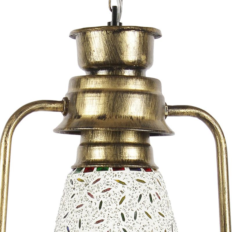 Siera Mosaic Lantern Glass Ceiling Lamp - Gold media 4