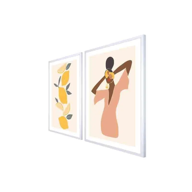 Life's Lemons Poly Canvas Wall Art - Set Of Two media 4