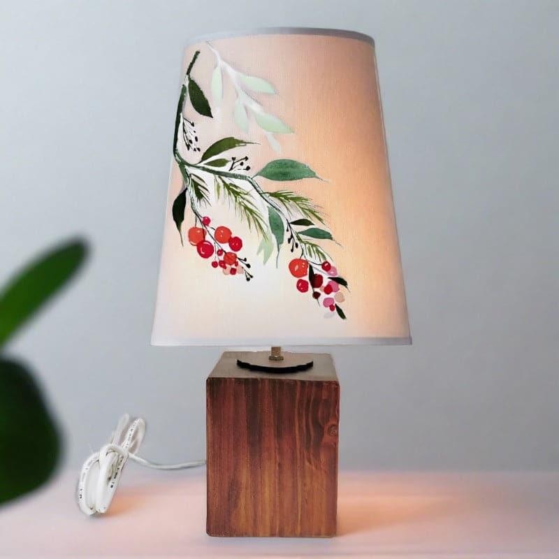 Frista Nature Empire Handpainted Fabric Table Lamp - Multicolor