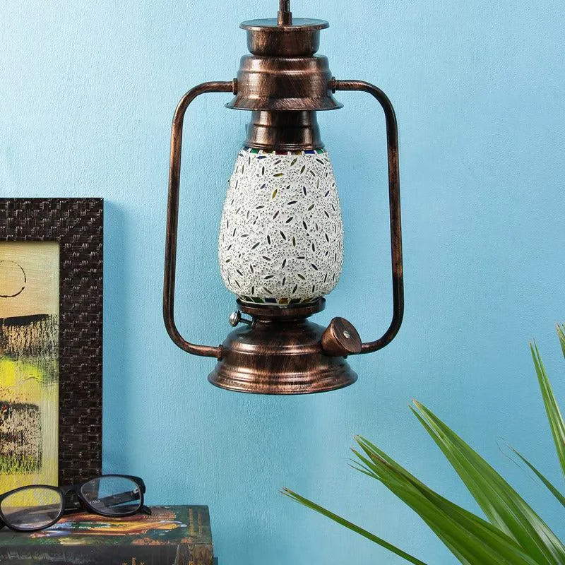 Siera Mosaic Lantern Iron Wall Lamp - Copper media 3