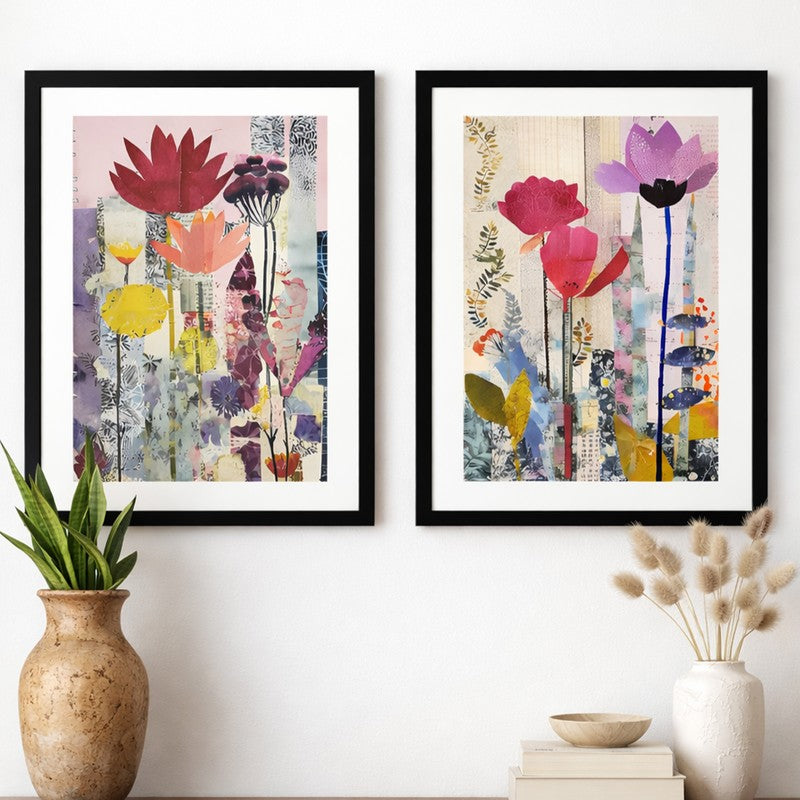 Flora Trance Wall Art With Frame - Set Of Two media 4