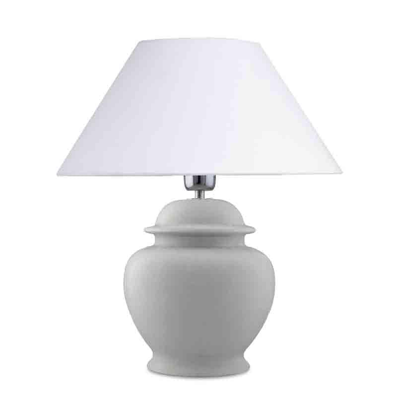 Fancy Ceramic Table Lamp - White media 4
